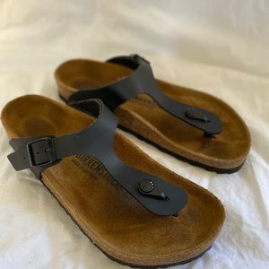 Birkenstock Gizeh Regular Fit 39 oiled leather black